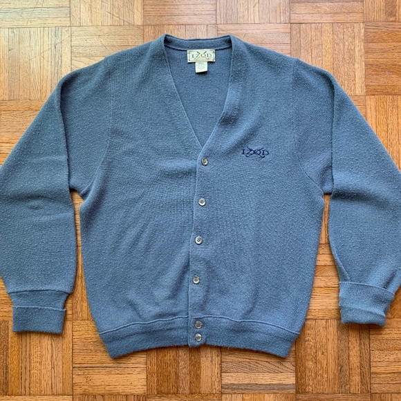 Izod Other - Vintage IZOD Light Blue Cardigan, Made USA Small S